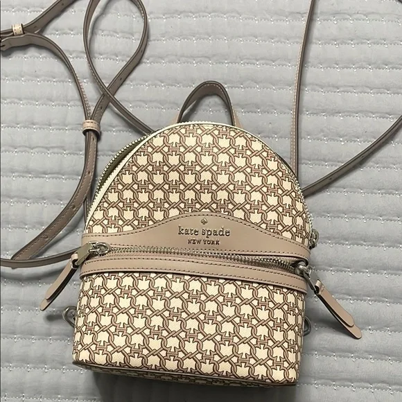 kate spade | Bags | Kate Spade Cream And Brown Woven  display picture 3